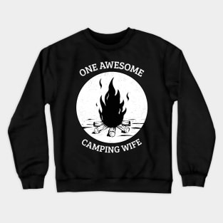 One Awesome Camping Wife Crewneck Sweatshirt